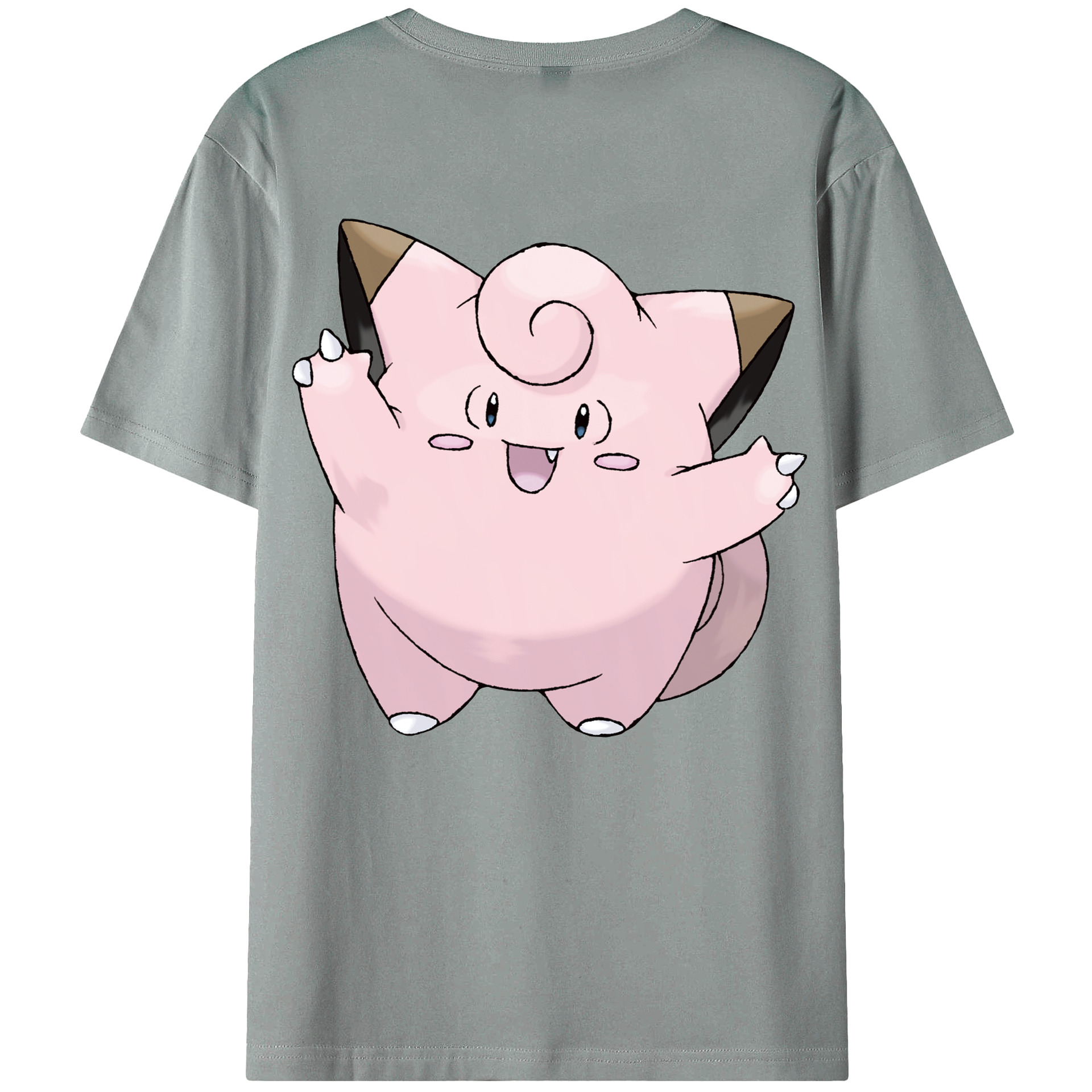 （画像用） ポケットモンスター Pokémon 綿100％ メンズ半袖Tシャツ（バックプリント） 通気性